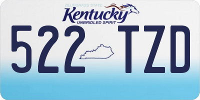 KY license plate 522TZD