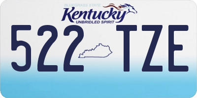 KY license plate 522TZE