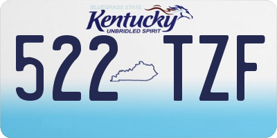 KY license plate 522TZF