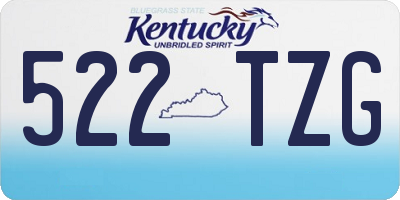 KY license plate 522TZG