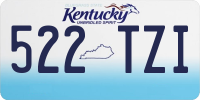 KY license plate 522TZI