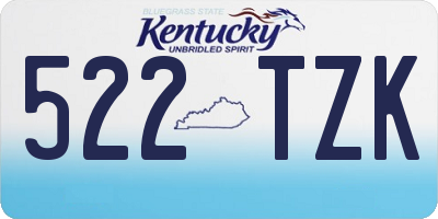 KY license plate 522TZK