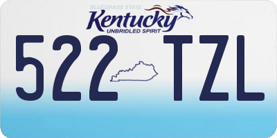KY license plate 522TZL