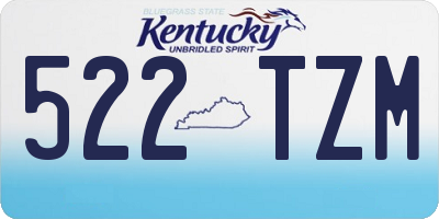 KY license plate 522TZM