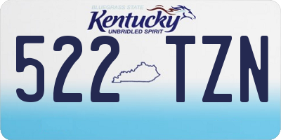 KY license plate 522TZN
