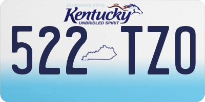 KY license plate 522TZO