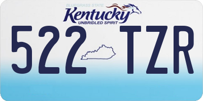KY license plate 522TZR