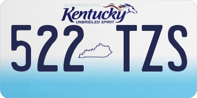 KY license plate 522TZS