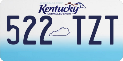 KY license plate 522TZT