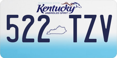 KY license plate 522TZV