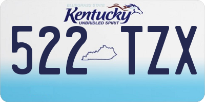 KY license plate 522TZX