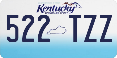 KY license plate 522TZZ
