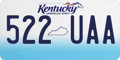KY license plate 522UAA