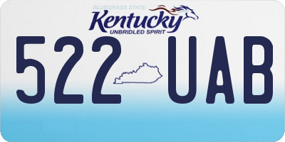 KY license plate 522UAB