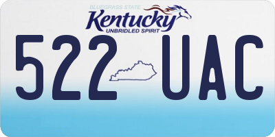 KY license plate 522UAC