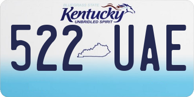 KY license plate 522UAE