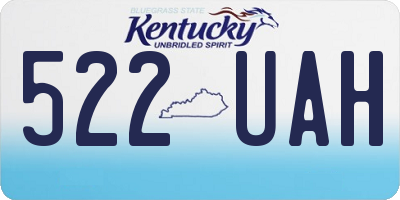 KY license plate 522UAH