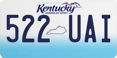 KY license plate 522UAI