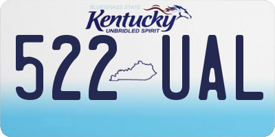 KY license plate 522UAL
