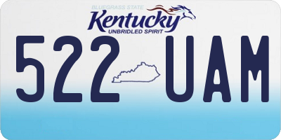 KY license plate 522UAM