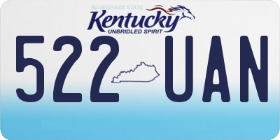 KY license plate 522UAN