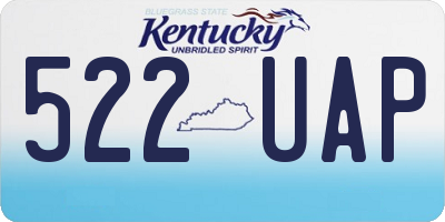 KY license plate 522UAP