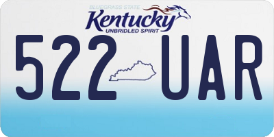 KY license plate 522UAR