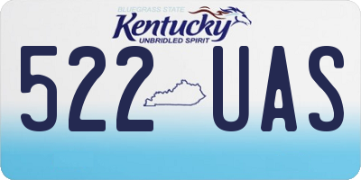 KY license plate 522UAS