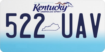 KY license plate 522UAV