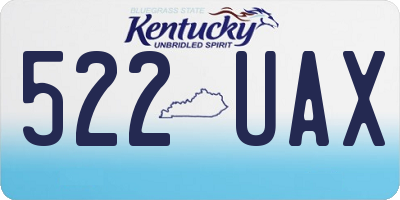 KY license plate 522UAX