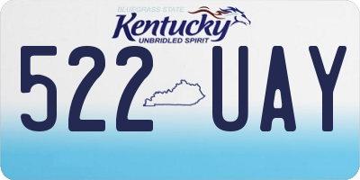 KY license plate 522UAY