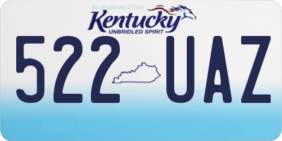KY license plate 522UAZ