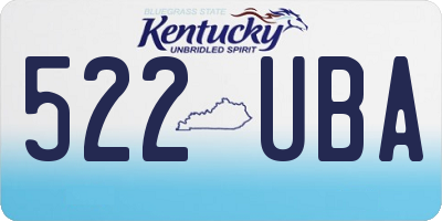 KY license plate 522UBA