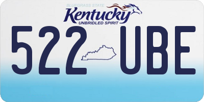 KY license plate 522UBE