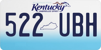 KY license plate 522UBH