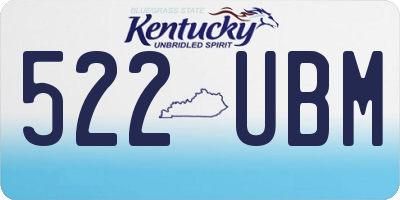 KY license plate 522UBM