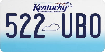 KY license plate 522UBO