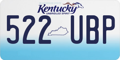 KY license plate 522UBP