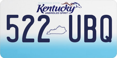 KY license plate 522UBQ
