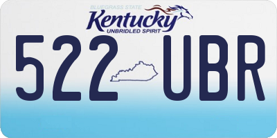 KY license plate 522UBR