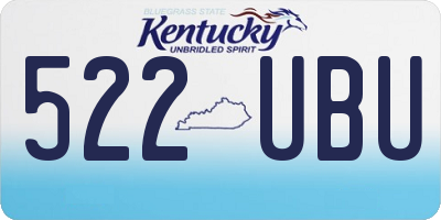 KY license plate 522UBU