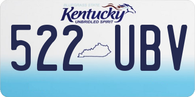 KY license plate 522UBV