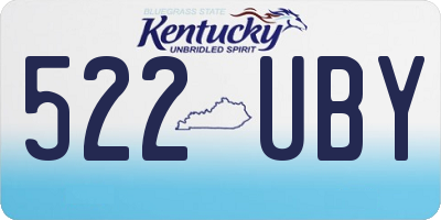 KY license plate 522UBY