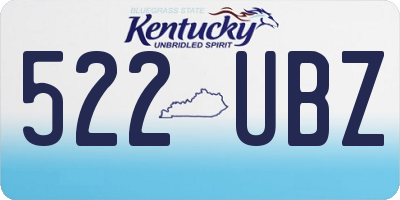 KY license plate 522UBZ