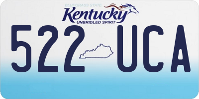 KY license plate 522UCA