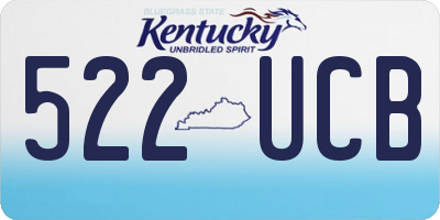 KY license plate 522UCB