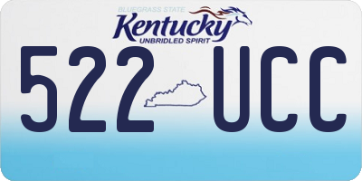KY license plate 522UCC