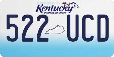 KY license plate 522UCD