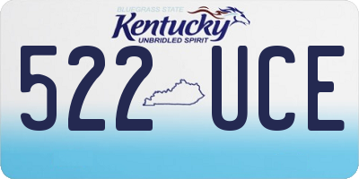 KY license plate 522UCE