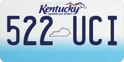 KY license plate 522UCI